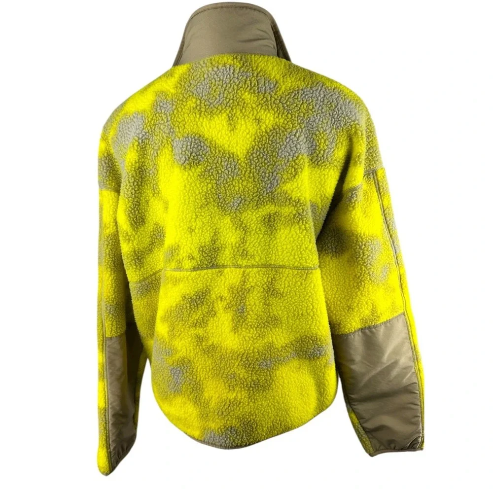 The North Face Cragmont Printed Fleece Jacket Snap Yellow Tan Women's Size XL - Picture 9 of 15